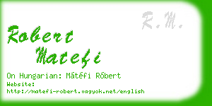 robert matefi business card